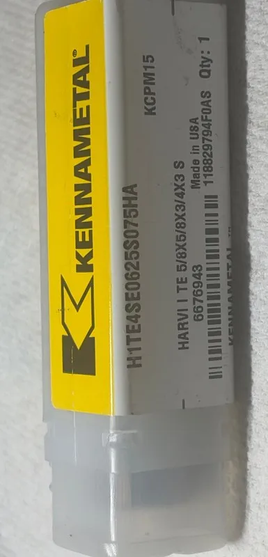 Режущий инструмент Kennametal 7/16 X 9/16 .018 Altin KCPM15 3 FL Carbide CR End  — фото лота 1