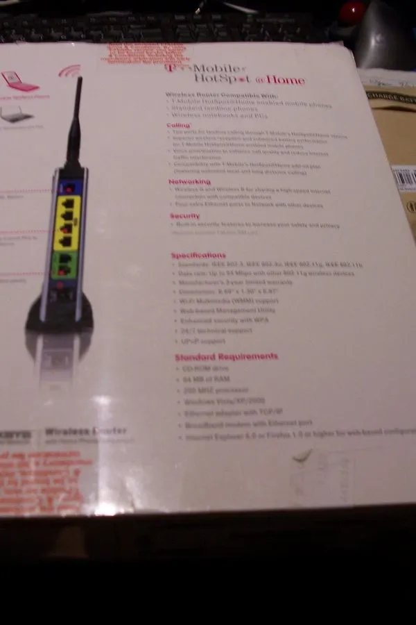 Маршрутизатор T-MOBILE HOTSPOT@HOME LINKSYS WIRELESS ROUTER PHONE WRTU54G-TM