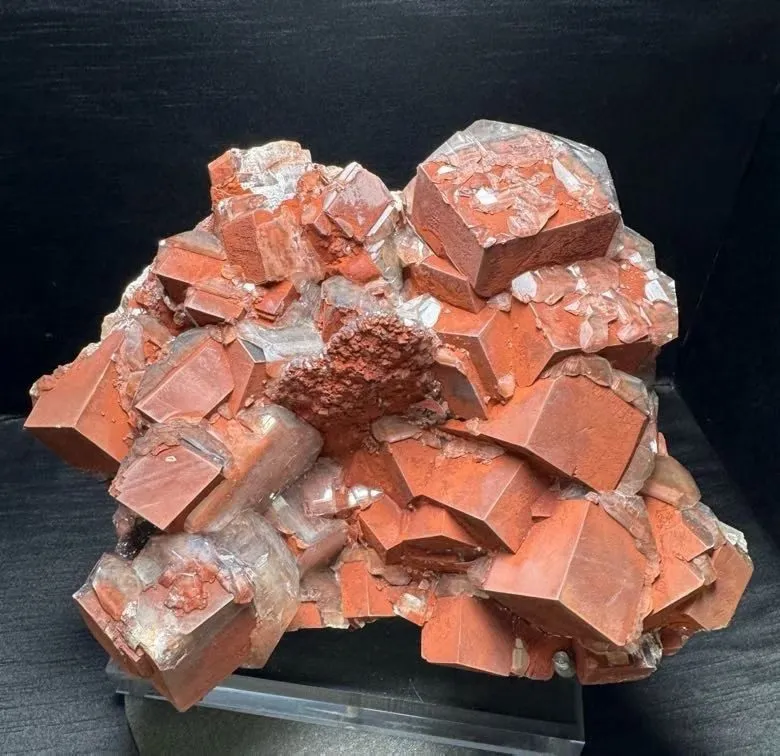 Лабораторный прибор 8.36LB Rare TOP Natural red cubic Calcite Quartz Crystal Min
