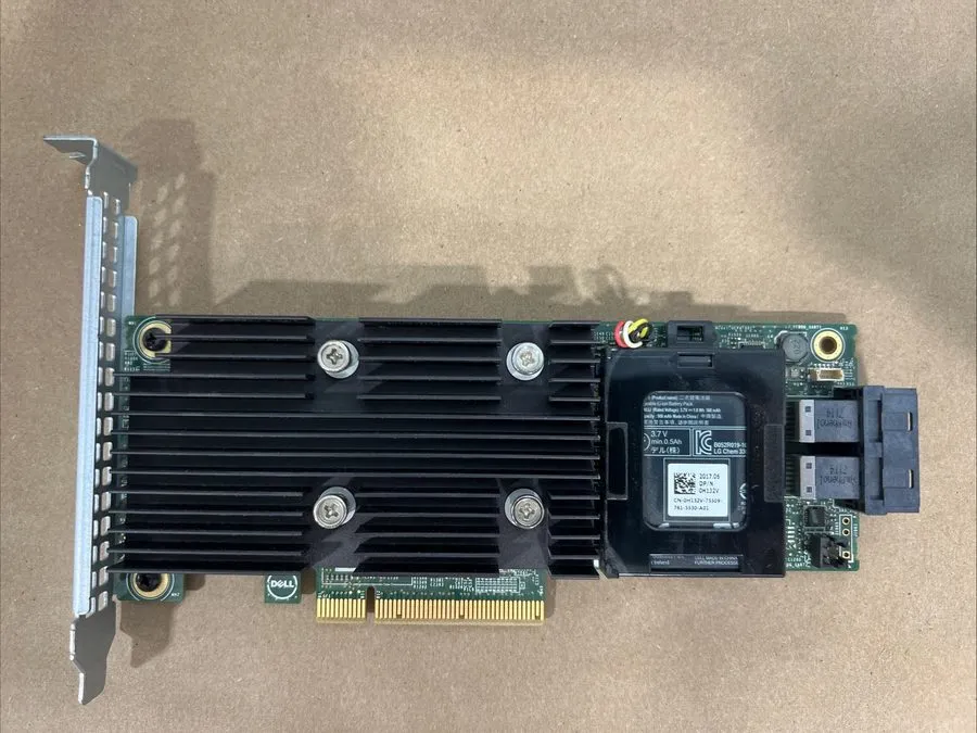 Контроллер DELL 44GNF PERC H730 12Gbps SAS RAID CONTROLLER W/ 37CT1 BATTERY & P9 — фото лота 1