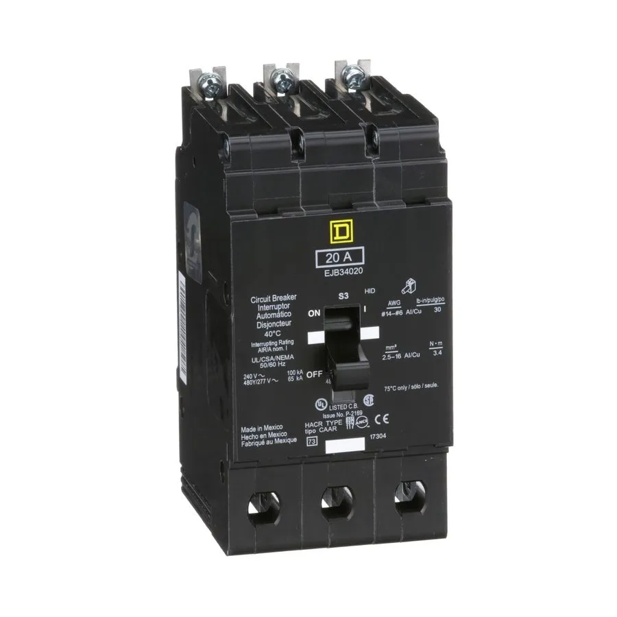 Автоматический выключатель Square D EJB34020 3pole 20amp 480v circuit breaker ty