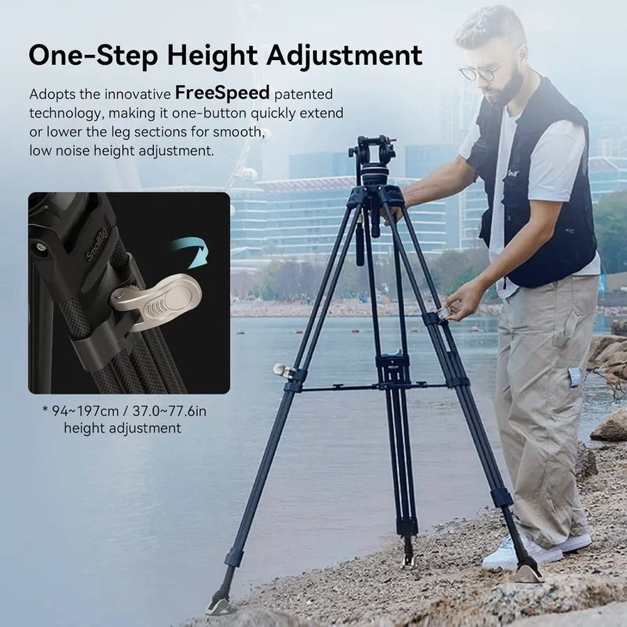 Камера SmallRig AD-100 78" Video Tripod W/ One-Step Locking,Carbon Fiber Camera  — фото лота 1