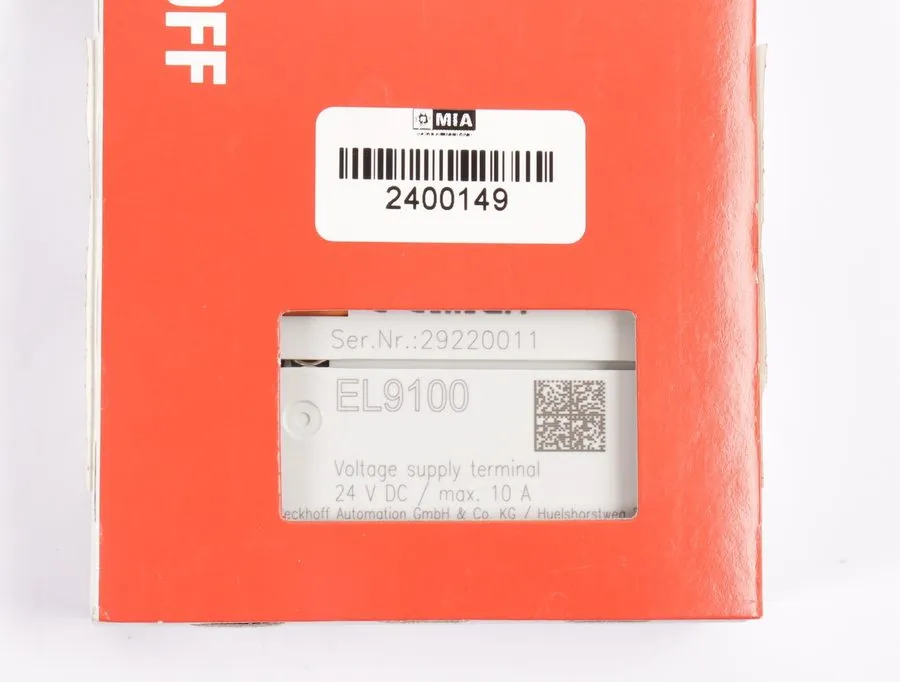 Модуль ввода-вывода BeckHoff EL9100 Ethercat Terminal, 24 Vdc, 10A