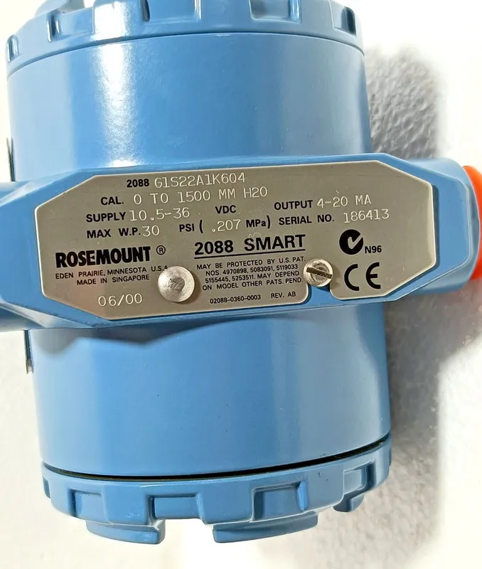 Датчик давления Rosemount 2088 G1S22A1K6Q4 SMART Pressure Transmitter 0 to 1500  — фото лота 2