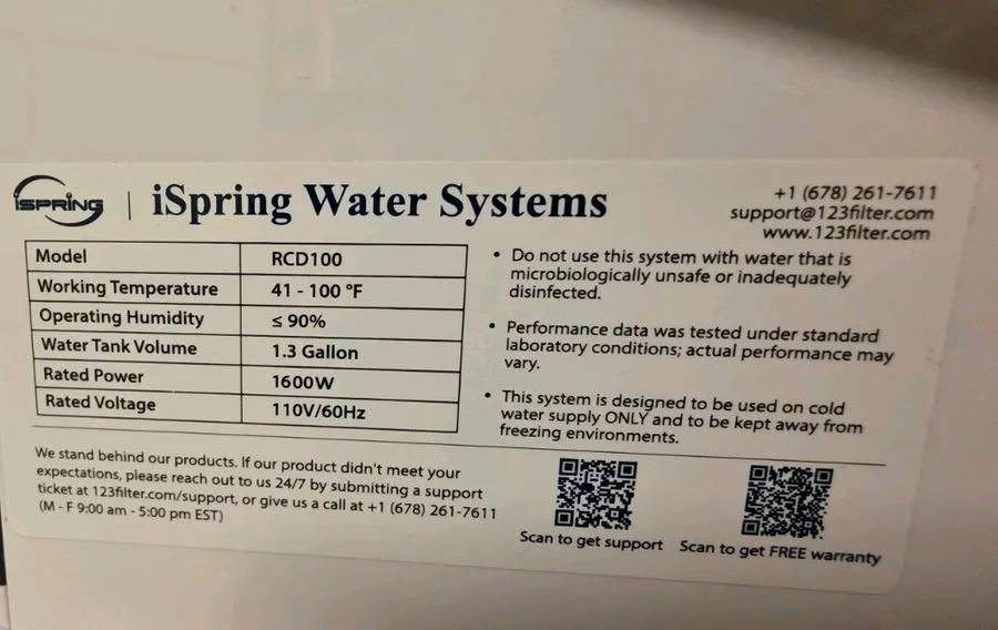 Насос iSpring RCD100 5-Stage Countertop Reverse Osmosis System Instant Hot RO Wa — фото лота 1