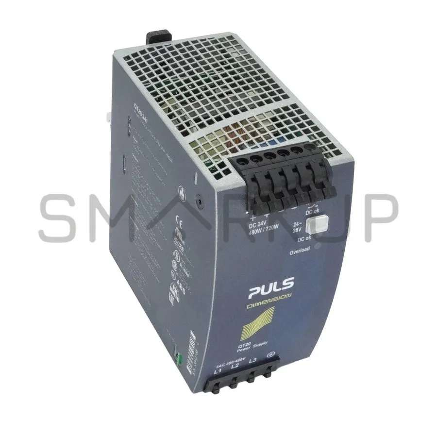 Блок питания Puls QT20.241 Dimension DIN Rail Power Supply 480Vac 3Ph .9-.65A 48