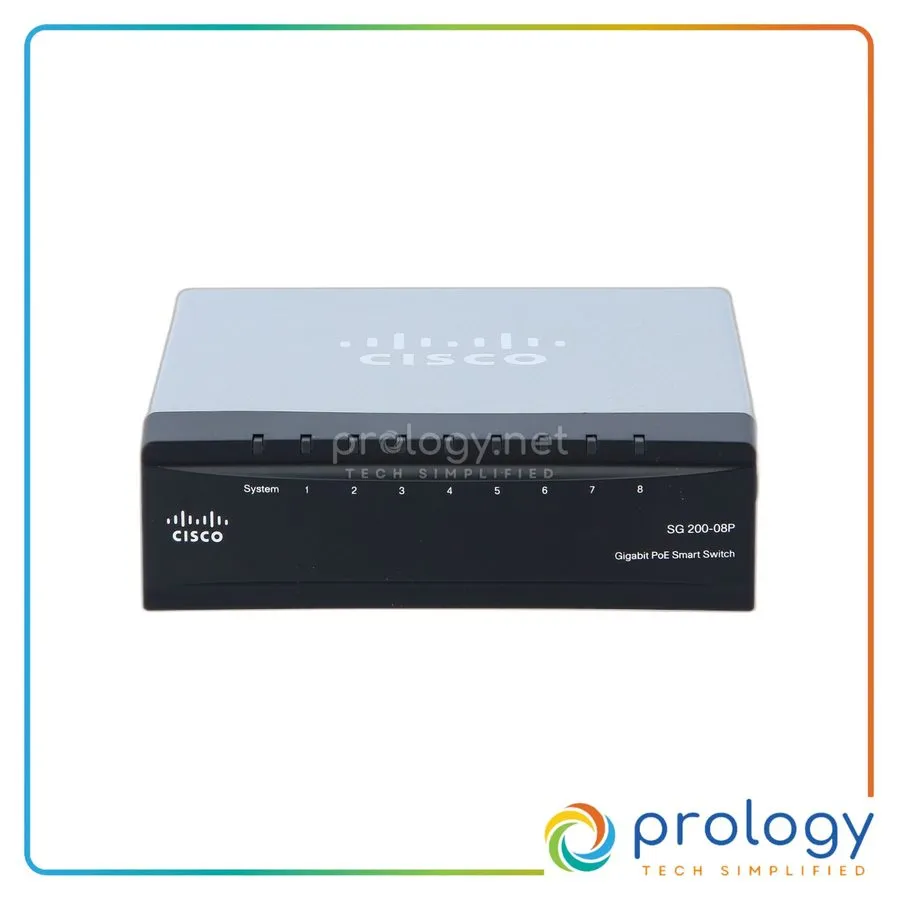 Коммутатор Cisco SG200-08P 8-port Gigabit PoE Smart Switch (SLM2008PT)