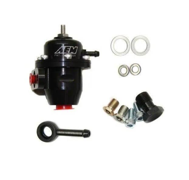 Трубопроводная арматура AEM 25-303BK Adjustable Fuel Pressure Regulator Black