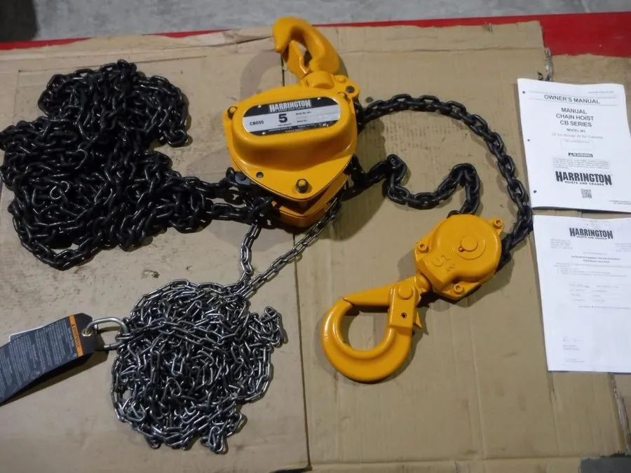 Таль HARRINGTON CB050-20-SL SAFETY LATCH Slip clutch Lift Manual Chain Hoist — фото лота 1