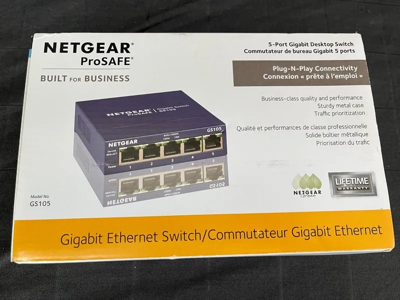 Коммутатор NETGEAR GS105E 5-Port Gigabit Smart Managed Plus Ethernet Switch