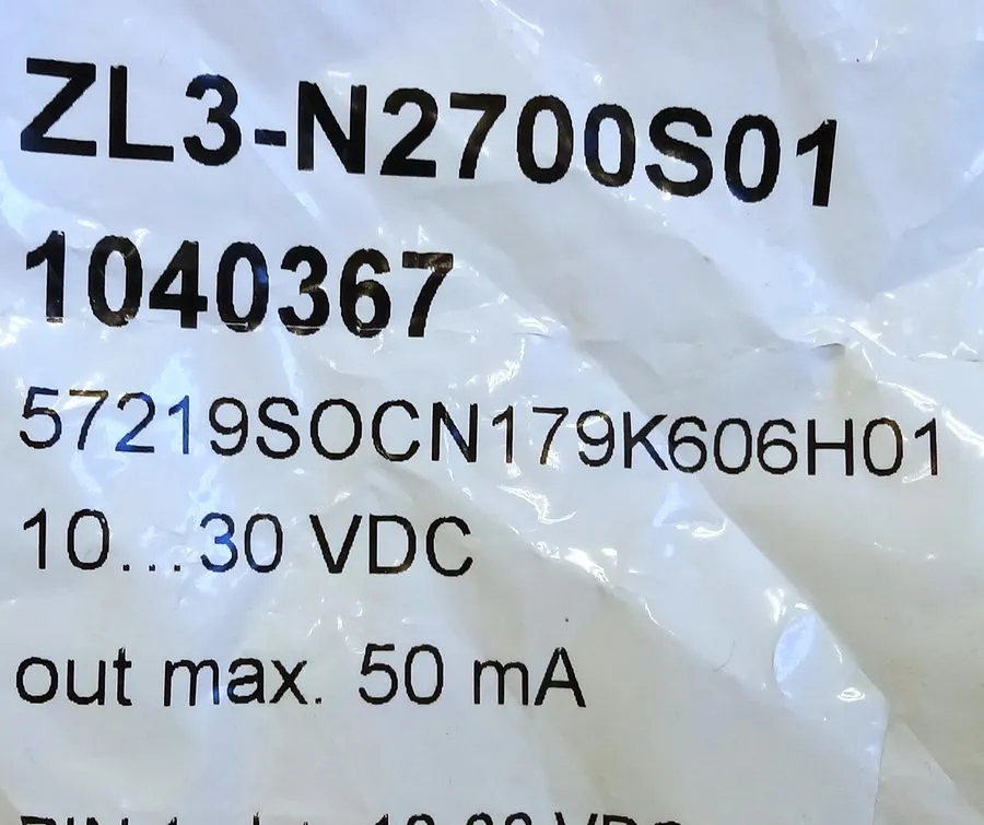 Фотоэлектрический датчик SICK ZL3-N2700S01 10-30VDC Photoelectric Sensor
