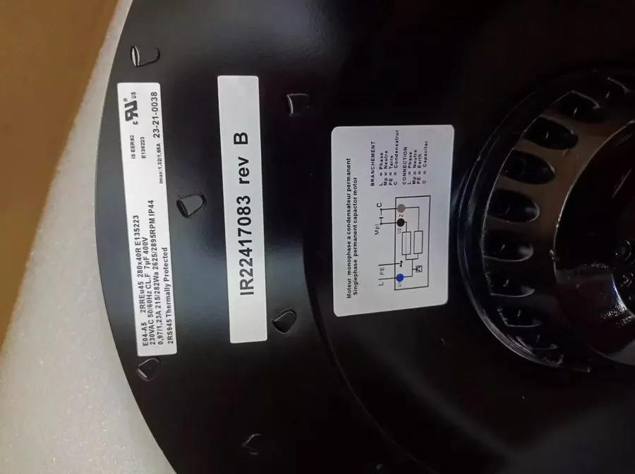 Вентилятор 1xFOR Ecofit Centrifugal fan 2RREU45 280x40R E04-A5 E135223 115V 215/