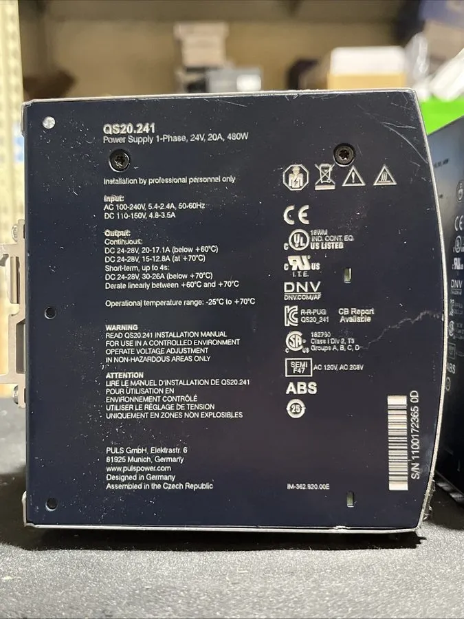 Блок питания PULS QS20241 DIN Rail Mounted DC Power Supply — фото лота 1