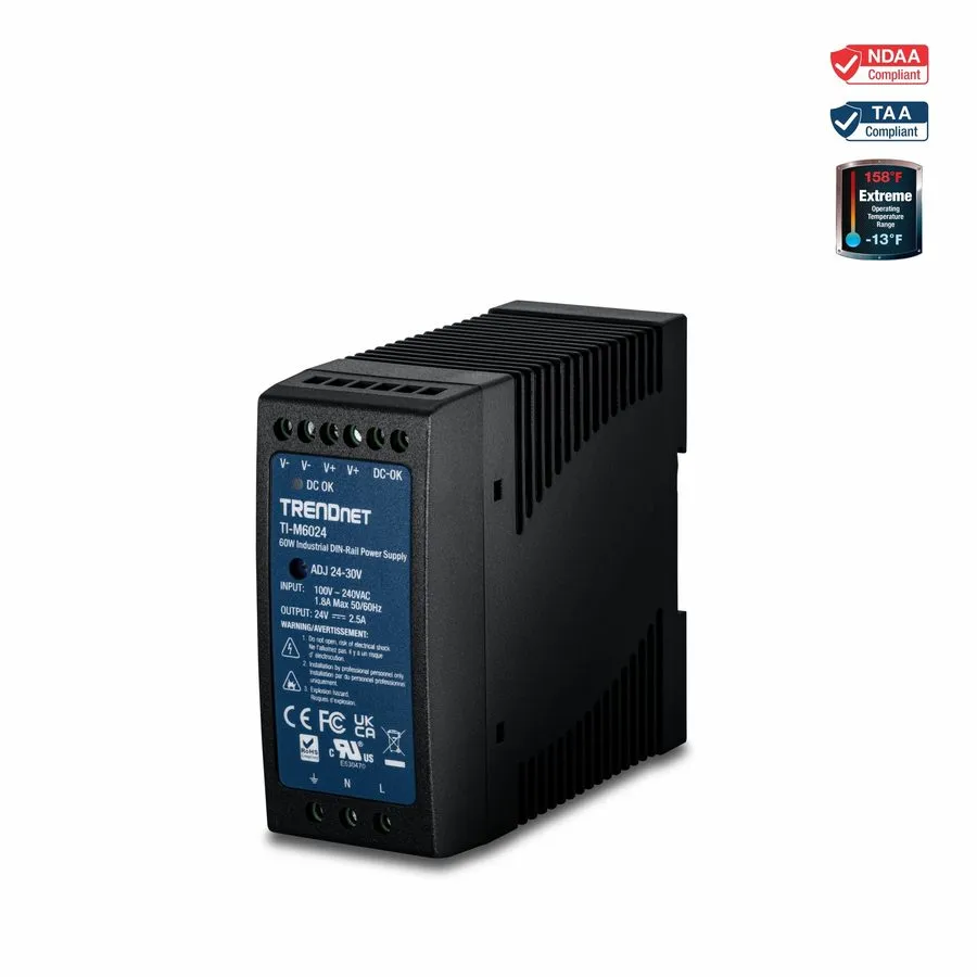 Блок питания TRENDnet TI-M6024 Industrial DIN Rail Power Supply 60W 24V Single O