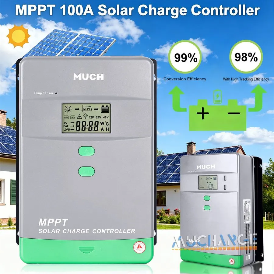 Аккумулятор 30A/50A/60A/100Amp MPPT Solar Charge Controller Solar Panel Battery  — фото лота 2