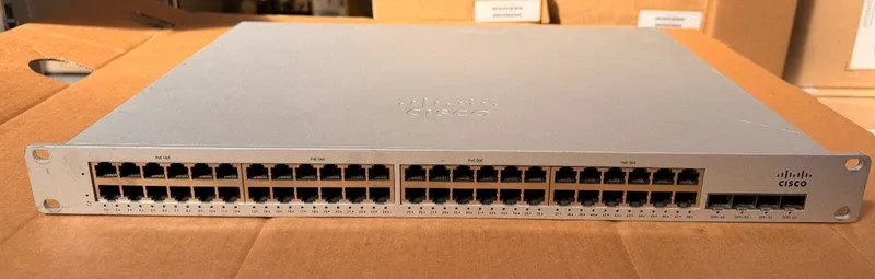 Коммутатор Cisco Meraki MS225-48LP-HW 48-Port 370W PoE+ 4xSFP Switch -UNCLAIMED