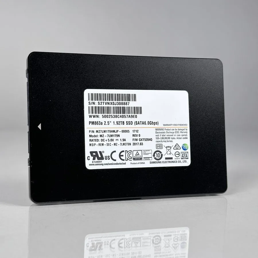 SSD-накопитель Samsung PM863a 2.5"1.92TB SSD SATA 6.0Gpbs Solid State Drive MZ-7