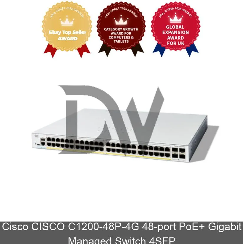 Коммутатор CISCO C1200-48P-4G 48-port PoE+ Gigabit Managed Switch 4SFP