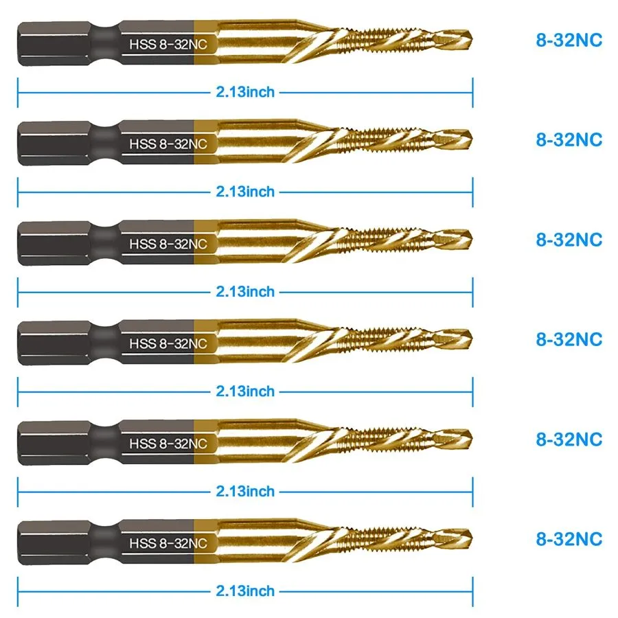 Режущий инструмент Kraftek 8-32NC Combination Drill and Tap Bit Set, Ultra TiAlN
