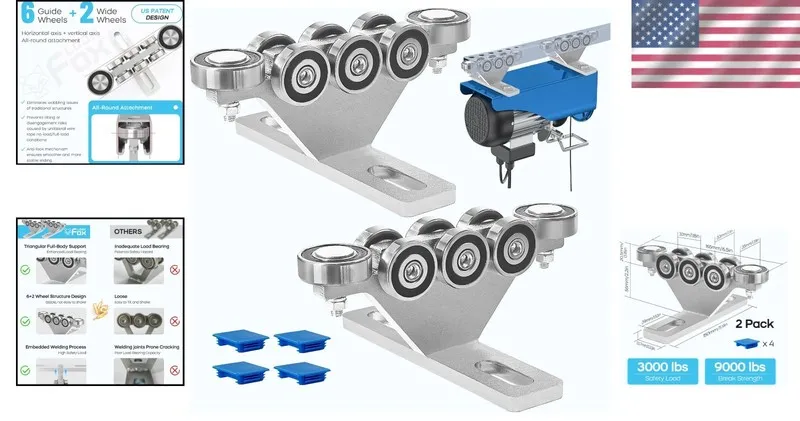 Таль Heavy Duty Hoist Trolley 8-Wheel Unistrut Roller System