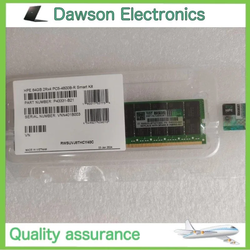 Модуль памяти NewP43331-B21 P43333-0A1 HPE 64GB 2Rx4 DDR5 PC5-4800 EC8 RDIMM Gen