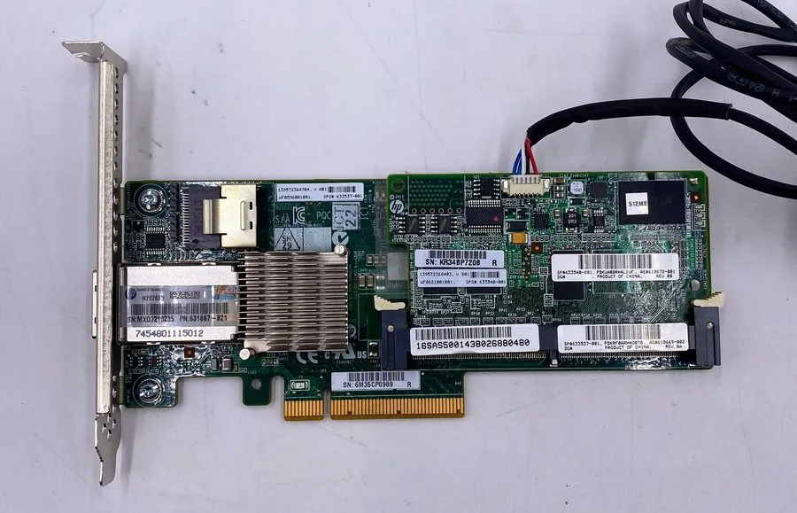 Контроллер HP 633537-001 Smart Array P222 1GB FBWC 1-Port PCI-E SAS RAID Control — фото лота 2