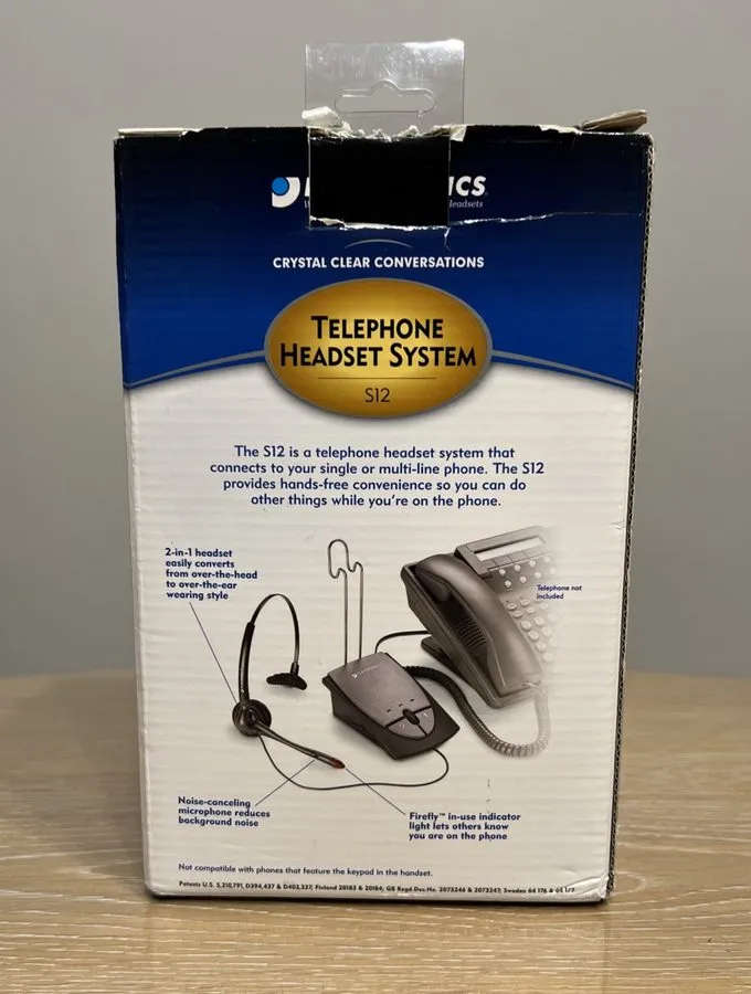IP-телефон PLANTRONICS S12 Corded Telephone Headset System 64703-03 — фото лота 1
