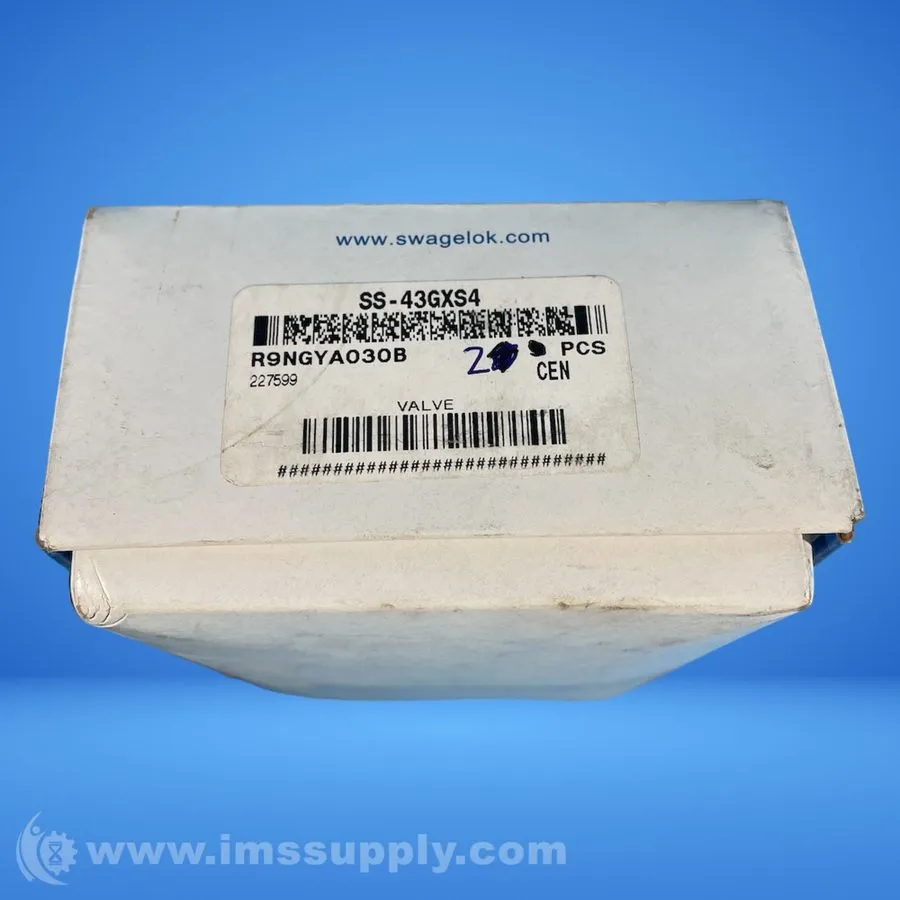 Клапан Swagelok SS-43GXS4 Three way ball valve shipping