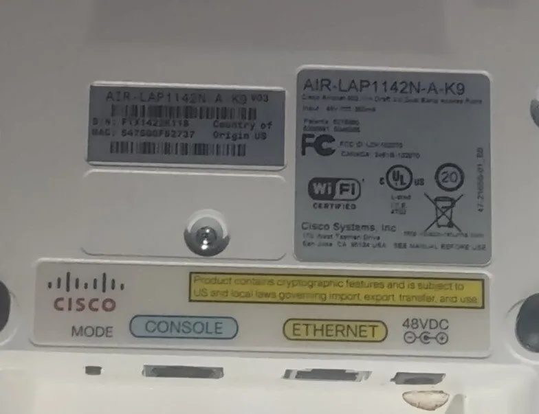Точка доступа Wi-Fi x Cisco AIR-LAP1142N-A-K9 Aironet 802.11n Single Band Access