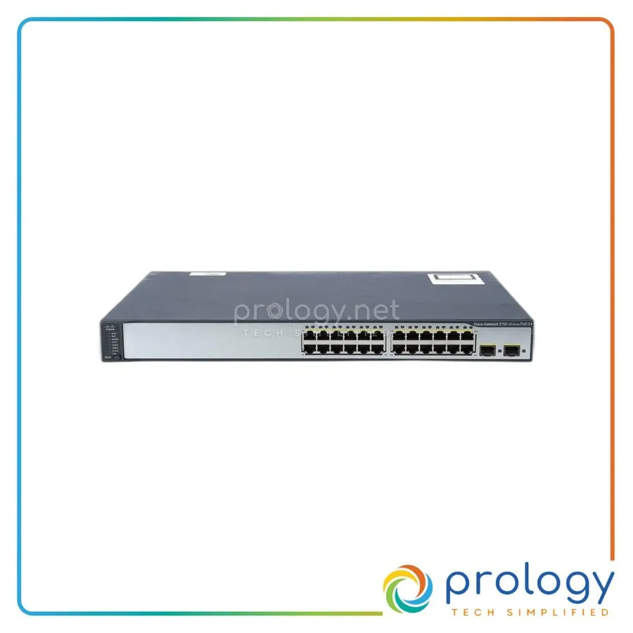 Коммутатор Cisco Catalyst 3750 V2 WS-C3750V2-24PS-E 24-Port PoE Network Switch