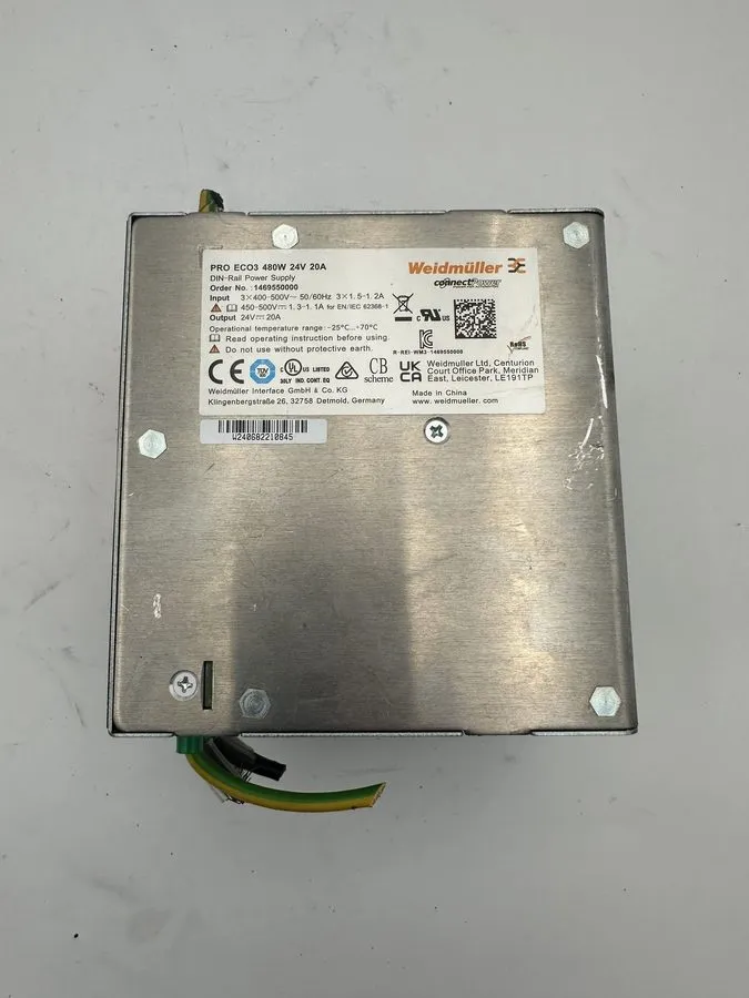 Блок питания Weidmuller PRO ECO3 480W 24V 20A DIN-Rail Power Supply 1469550000