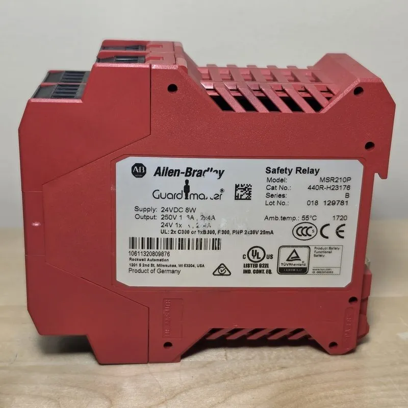 Реле безопасности Allen-Bradley 440R-H23176 MSR210P Safety Relay 24VDC Series B — фото лота 2