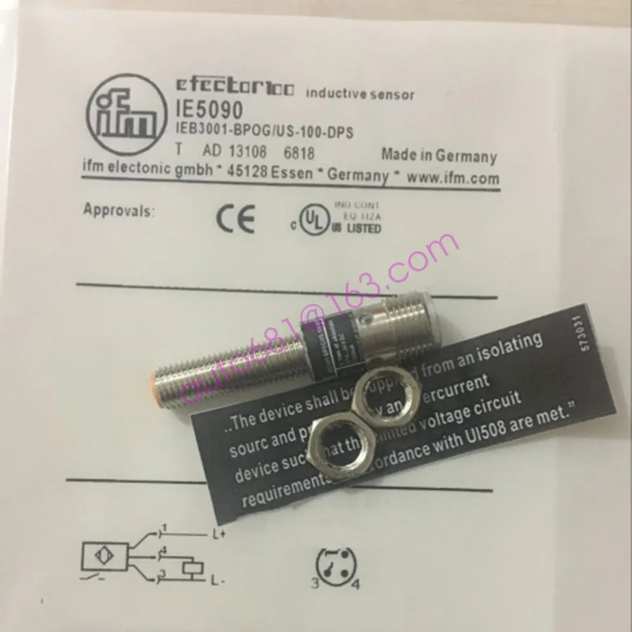 Датчик приближения IFM Efector IE5090 Inductive Proximity Sensor M8 PNP NO 10-36
