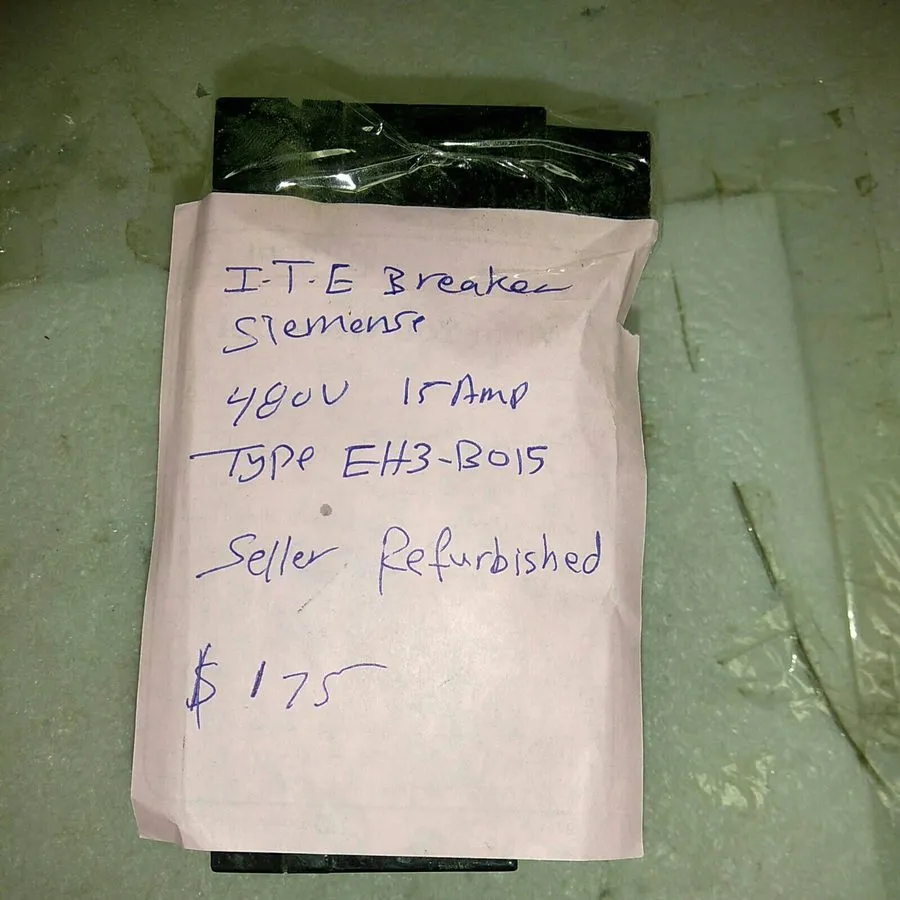 Автоматический выключатель EH3-B015 Siemens ITE Circuit Breaker 3 Pole 15 Amp 48