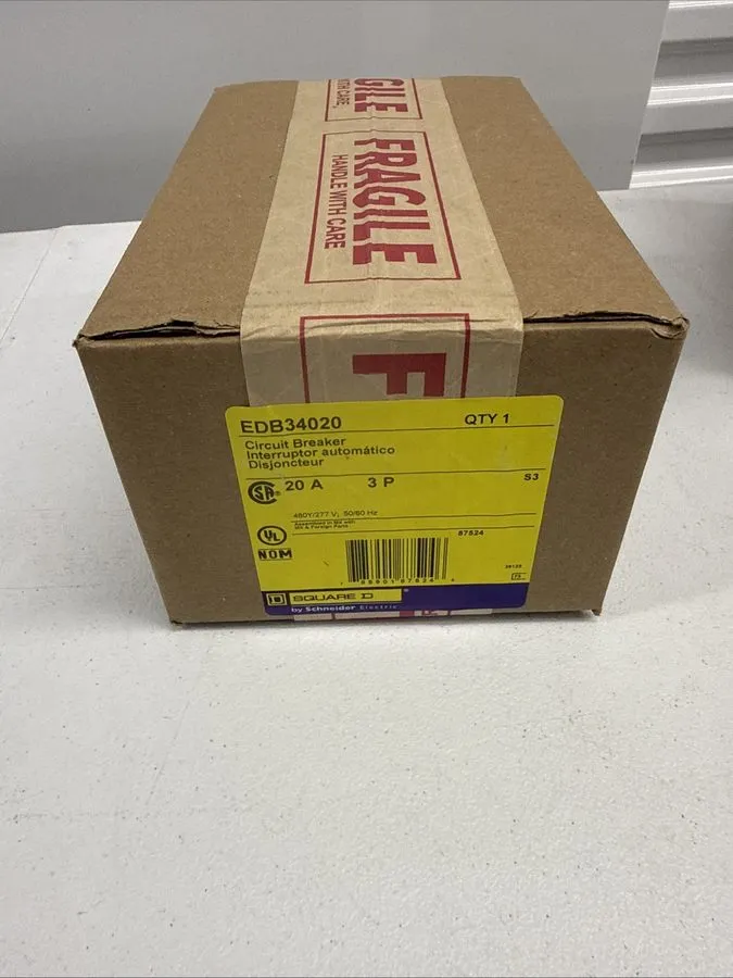 Автоматический выключатель SQUARE D EDB34020, 3P, 20A, 480V, BOLT-ON CIRCUIT BRE