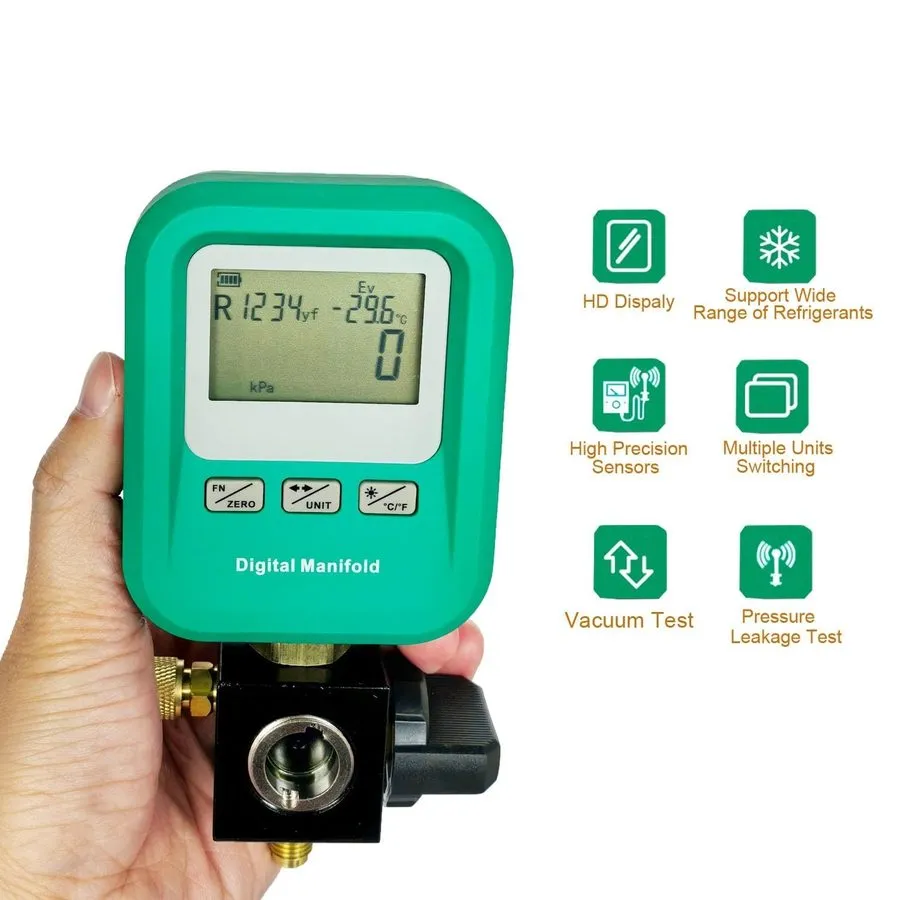 Манометрический коллектор Portable Digital HVAC Manifold Gauge Set R134A/R410A/1 — фото лота 2