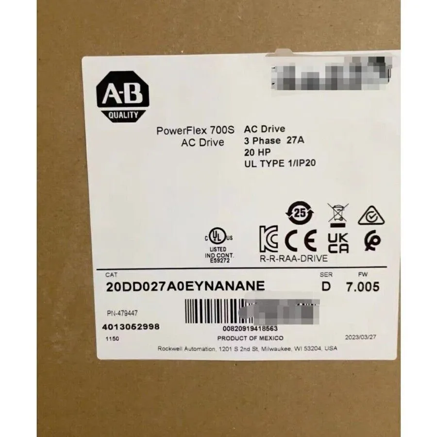 Частотный преобразователь Allen-Bradley 20DD027A0EYNANANE PowerFlex 700S AC Driv