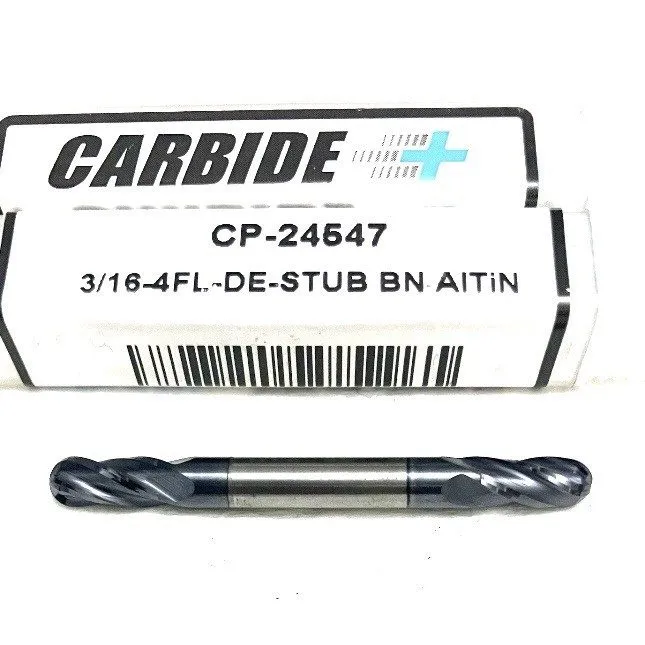 Режущий инструмент Carbide Plus CP-24547 3/16" 4FL Ball Nose End Mill Double End — фото лота 1
