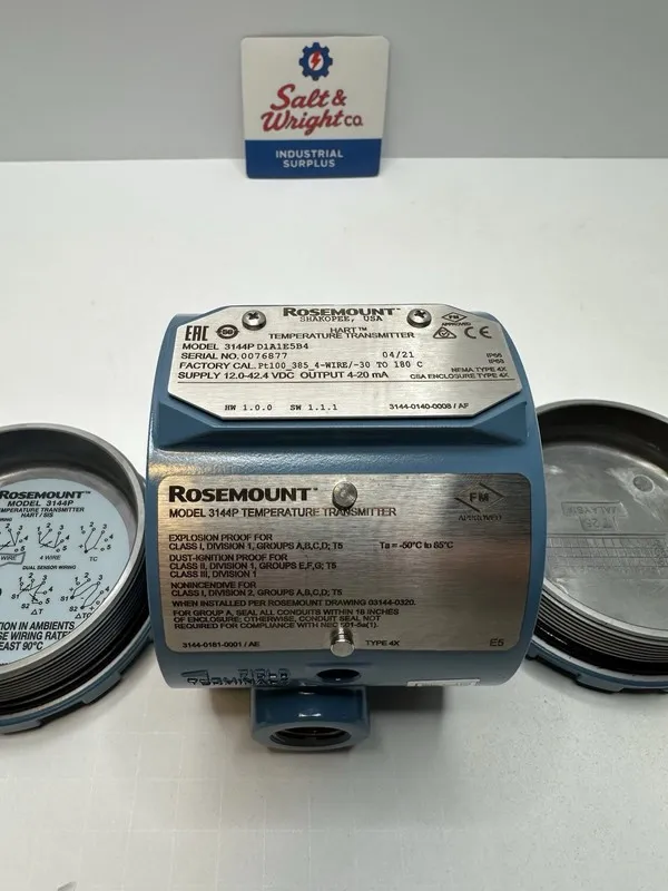 Датчик температуры Rosemount 3144P D1A1E5B4 HART Temperature Transmitter Pt100 4 — фото лота 1