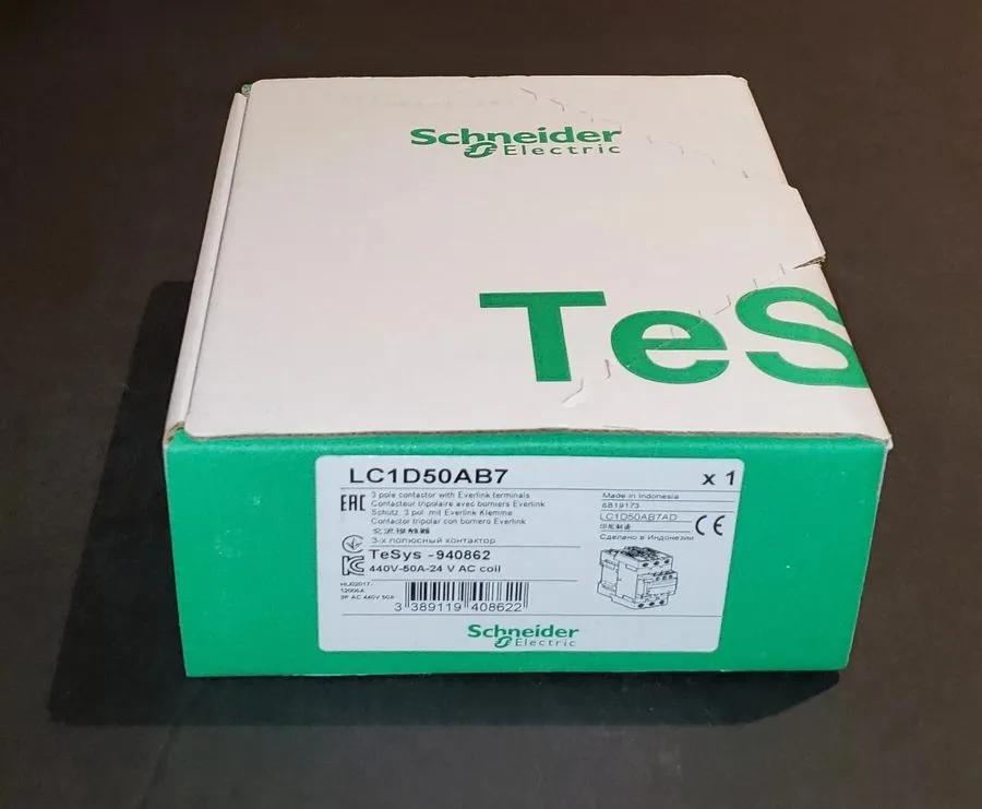 Контактор Schneider LC1D50AB7 TeSys D Magnetic Contactor 50A 24V AC