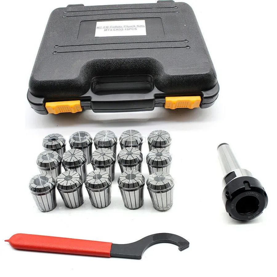 Режущий инструмент 15-tlg MT3 ER32 Collet Chuck Set Collet & Morse Taper Chuck H — фото лота 2