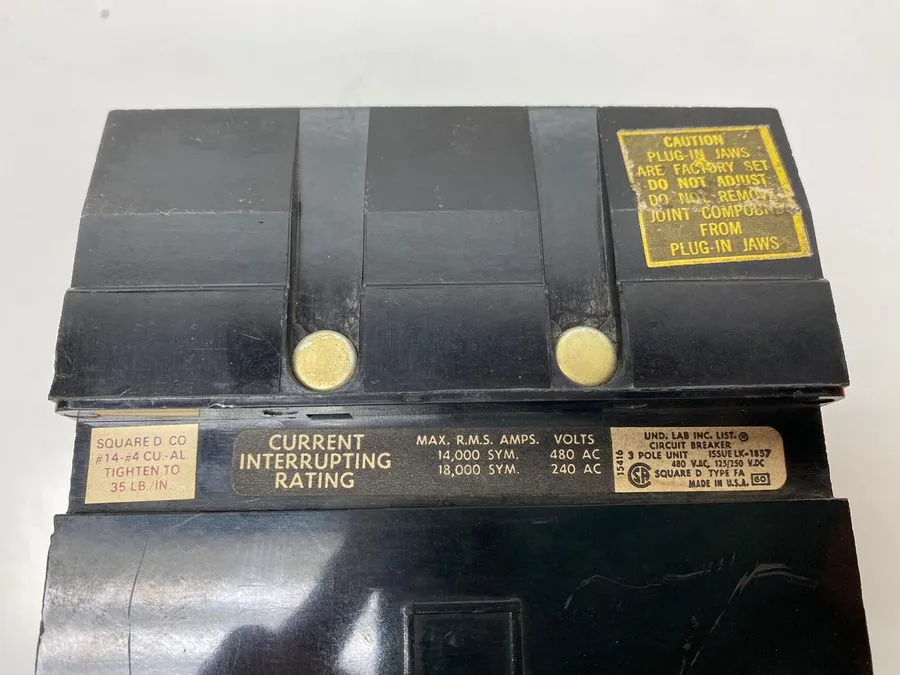 Автоматический выключатель Square D FA34030 Circuit Breaker 30A 3 Pole 480V 3P 3