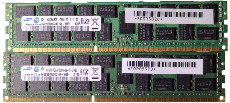 Модуль памяти GB (16 x Samsung 8GB 2Rx4 PC3L 10600R M393B1K70CH0-YH9 DDR3 ECC RA