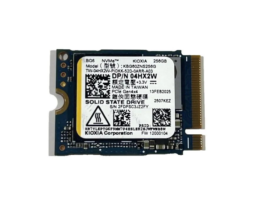 SSD-накопитель Kioxia BG6 256GB M.2 2230 NVMe PCIe Gen4X4 SSD KBG80ZNS256G DELL: