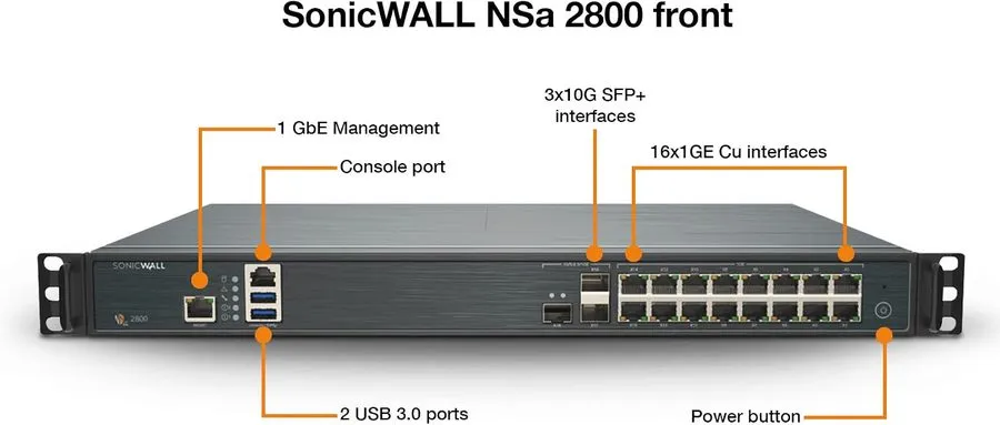 Межсетевой экран SONICWALL NSA 2800 SECURE UPGRADE PLUS ADVANCED EDITION 3YR 03- — фото лота 2