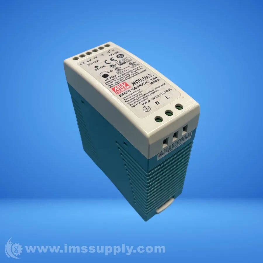 Блок питания Mean Well MDR-60-5 DIN Rail Power Supply 5V 10A 50W 100-240VAC Inpu