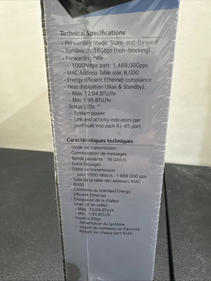 Коммутатор NETGEAR 8-port 10/100/1000mbps Gigabit Ethernet Switch GS308-100PAS
