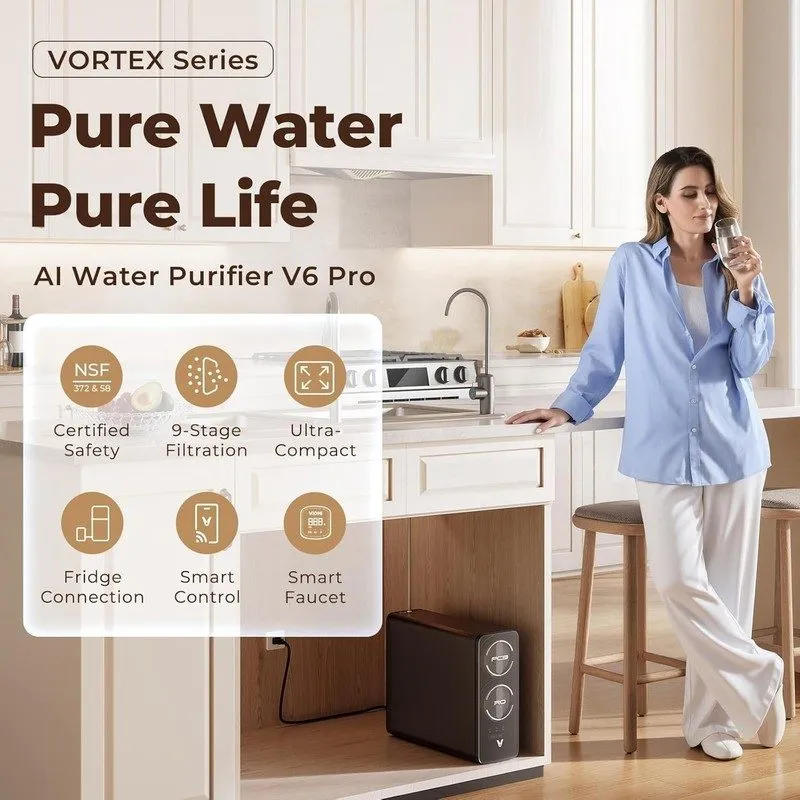 Насос V6 PRO 9-stage Reverse Osmosis System, 600 GPD RO Tankless Water Filter Sy