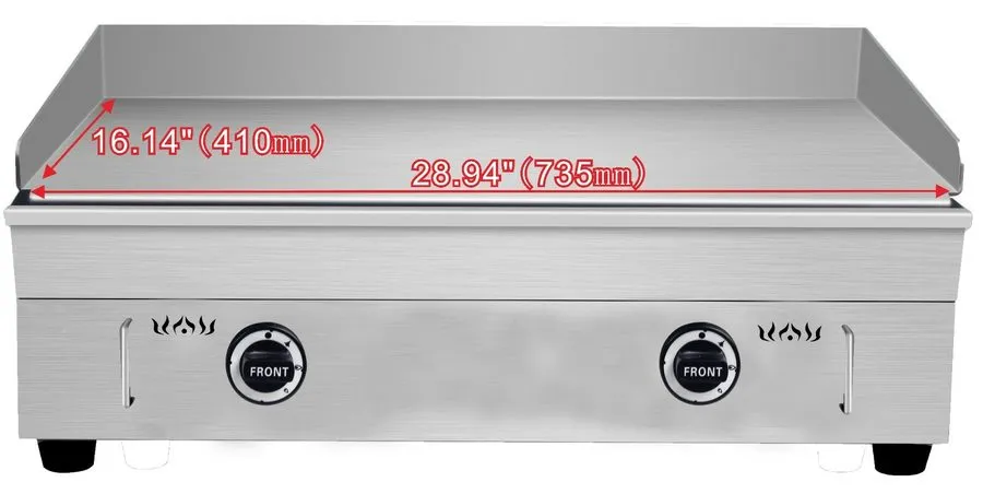 Гриль Commercial Gas Griddle Flat Top Grill Half Grooved 28" Stainless Steel 280