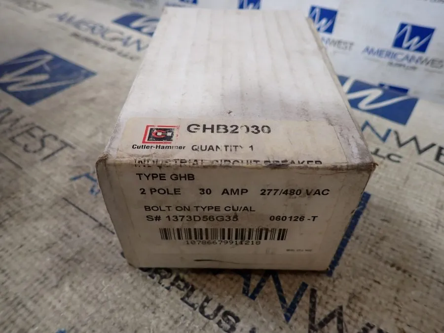 Автоматический выключатель Westinghouse GHB2030 2 Pole 30 Amp 277/480V Bolt on C
